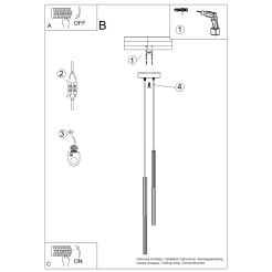 Lampa wisząca ARCHE 2P biała SL.1866