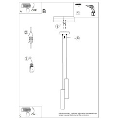 Lampa wisząca LAGOS 2P biała SL.1868