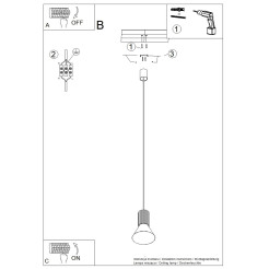 Lampa wisząca ESTRIA 1 beżowa SL.1870