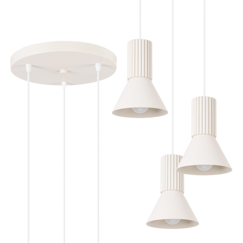Lampa wisząca ESTRIA 3P beżowa SL.1871