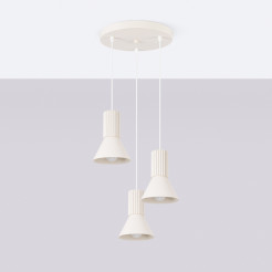 Lampa wisząca ESTRIA 3P beżowa SL.1871