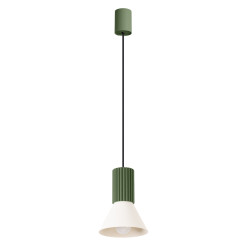 Lampa wisząca ESTRIA 1 beżowa/zielona oliwka SL.1872