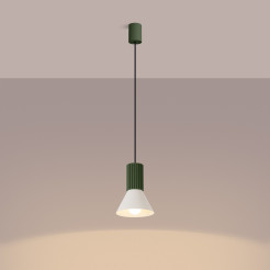 Lampa wisząca ESTRIA 1 beżowa/zielona oliwka SL.1872