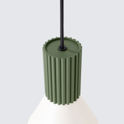 Lampa wisząca ESTRIA 1 beżowa/zielona oliwka SL.1872