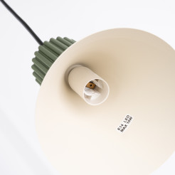 Lampa wisząca ESTRIA 3P beżowa/zielona oliwka SL.1873