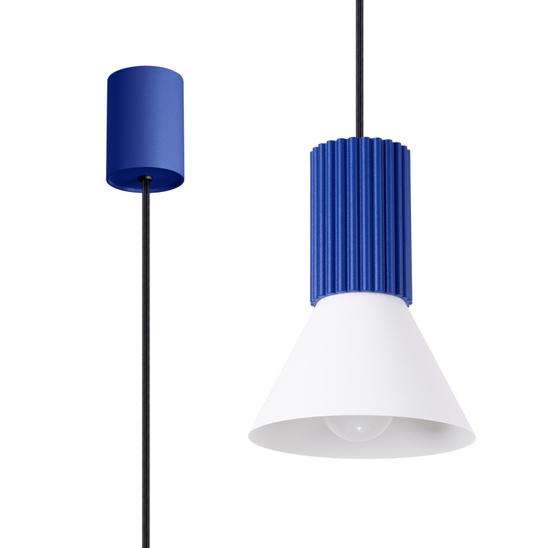Lampa wisząca ESTRIA 1 biała/ultramaryna SL.1874