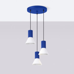 Lampa wisząca ESTRIA 3P biała/ultramaryna SL.1875