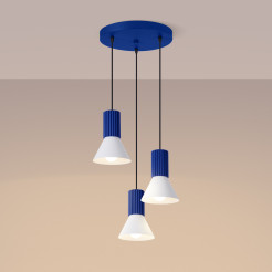 Lampa wisząca ESTRIA 3P biała/ultramaryna SL.1875