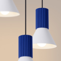 Lampa wisząca ESTRIA 3P biała/ultramaryna SL.1875