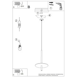 Lampa wisząca FELTRO 1 czarna/beżowa SL.1879