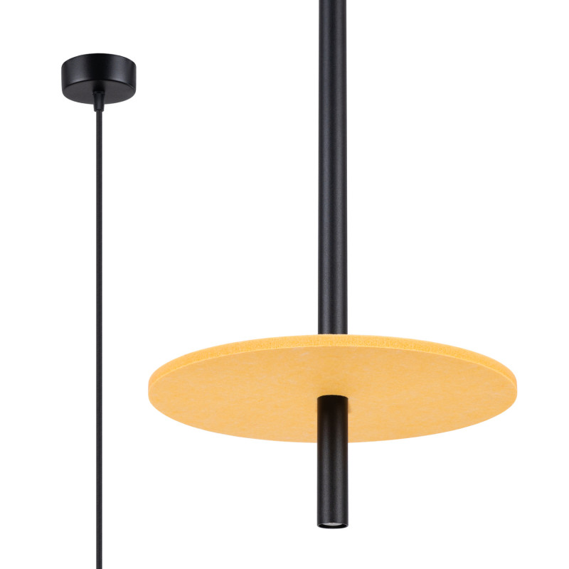 Lampa wisząca FELTRO 1 czarna/żółta SL.1880