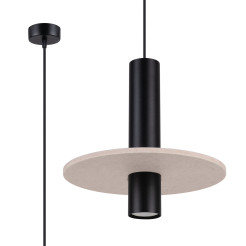 Lampa wisząca PELTA 1 czarna/beżowa SL.1882