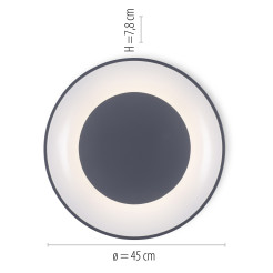 14326-18 ANIKA LAMPA SUFITOWA SZARY