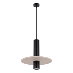Lampa wisząca PELTA 1 czarna/beżowa SL.1882