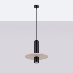Lampa wisząca PELTA 1 czarna/beżowa SL.1882