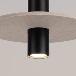 Lampa wisząca PELTA 1 czarna/beżowa SL.1882