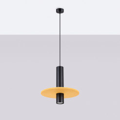 Lampa wisząca PELTA 1 czarna/żółta SL.1883