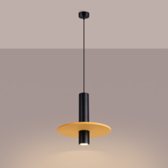 Lampa wisząca PELTA 1 czarna/żółta SL.1883