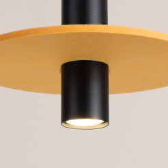 Lampa wisząca PELTA 1 czarna/żółta SL.1883