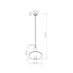 Lampa wisząca PELTA 1 czarna/żółta SL.1883
