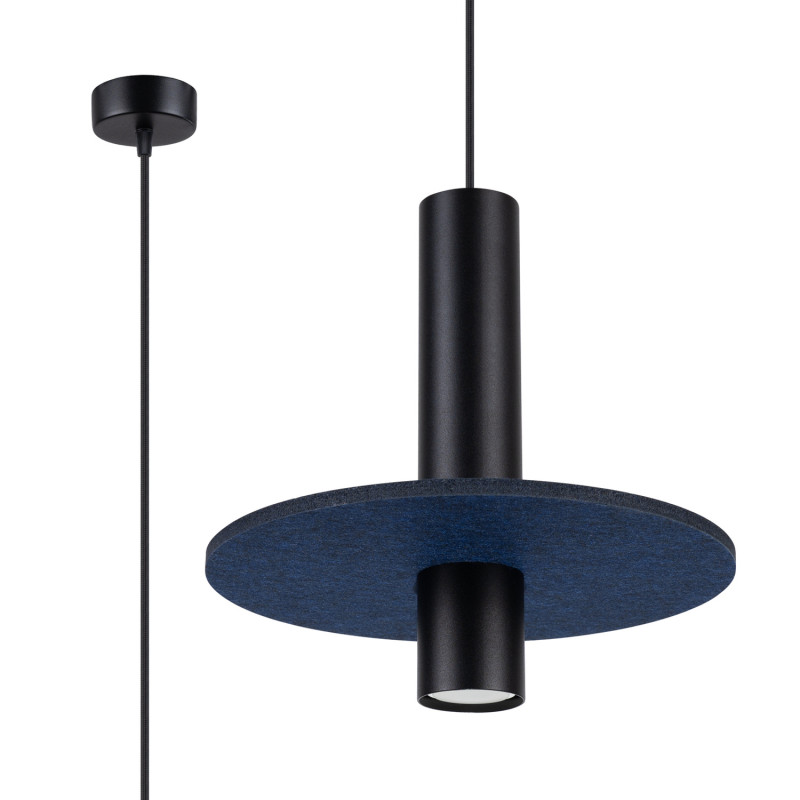 Lampa wisząca PELTA 1 czarna/granatowa SL.1884