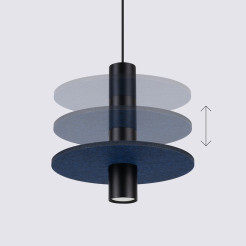 Lampa wisząca PELTA 1 czarna/granatowa SL.1884