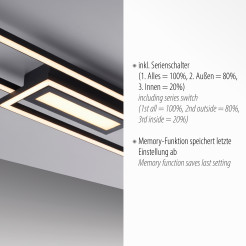 14696-18 ASMIN LAMPA SUFITOWA CZARNY