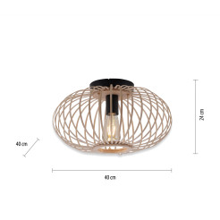 11410-79 RACOON LAMPA SUFITOWA NATURALNE DREWNO