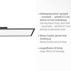 16533-18-O FLAT LAMPA SUFITOWA CZARNY