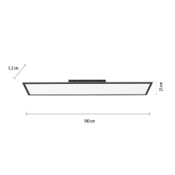 16533-18-O FLAT LAMPA SUFITOWA CZARNY