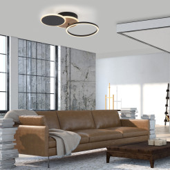 14116-78 SEVENT LAMPA SUFITOWA CZARNY/DREWNO