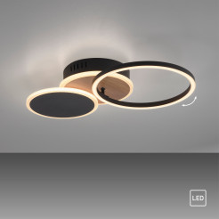 14116-78 SEVENT LAMPA SUFITOWA CZARNY/DREWNO