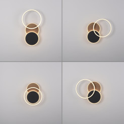 14116-78 SEVENT LAMPA SUFITOWA CZARNY/DREWNO