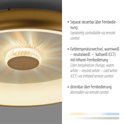 14386-60 VERTIGO LAMPA SUFITOWA MATOWY MOSIĄDZ