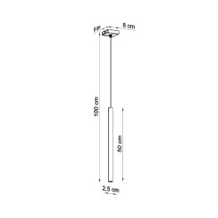 Lampa wisząca PASTELO 1 burgund SL.2121
