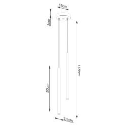 Lampa wisząca PASTELO 2 burgund SL.2122