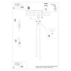 Lampa wisząca PASTELO 2 burgund SL.2122