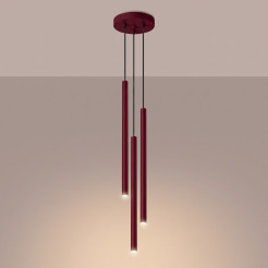 Lampa wisząca PASTELO 3P burgund SL.2123