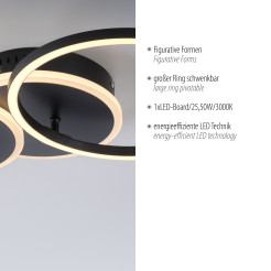 14116-18 SEVENT LAMPA SUFITOWA CZARNY