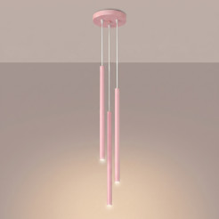 Lampa wisząca PASTELO 3P różowa SL.2131