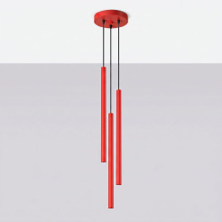 Lampa wisząca PASTELO 3P czerwona SL.2143