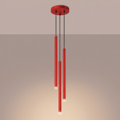 Lampa wisząca PASTELO 3P czerwona SL.2143