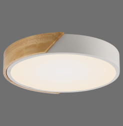 14288-16 BILA LAMPA SUFITOWA BIAŁY/DREWNO