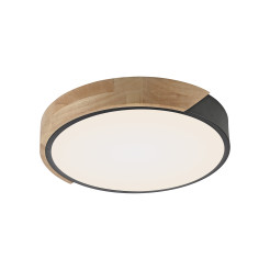 14288-18 BILA LAMPA SUFITOWA CZARNY/DREWNO