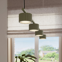Żyrandol AURA 4 zielona oliwka Gx53 SL.2698