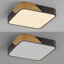 14289-18 BILA LAMPA SUFITOWA CZARNY/DREWNO