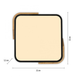 14289-18 BILA LAMPA SUFITOWA CZARNY/DREWNO
