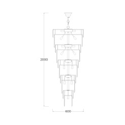 19002/40-GLD LUXE LAMPA WISZĄCA ZŁOTA/GOLD