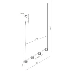 Żyrandol AURA 4 żółta Gx53 SL.2707
