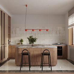 Żyrandol AURA 4 czerwona Gx53 SL.2708